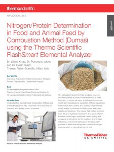 Nitrogen / Protein Determination in Food and Animal Feed by Combustion Method (Dumas) using Elemental Analyzer