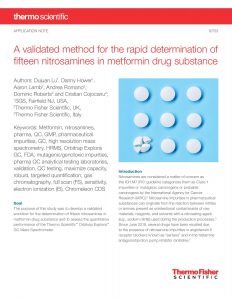 A validated method for the rapid determination of fifteen nitrosamines in metformin drug substance