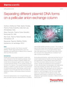 Separating different plasmid DNA forms on a pellicular anion exchange column